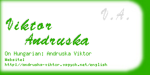 viktor andruska business card